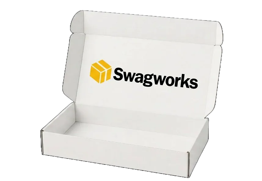 White Mailer Box with Custom Sticker — image 1